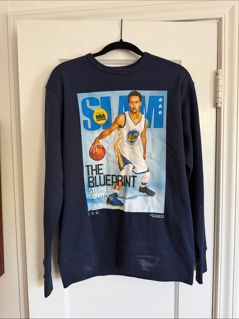 SLAM Stephen Curry Navy Sweatshirt